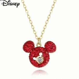 Red Mickey Mouse Head Necklace NWT